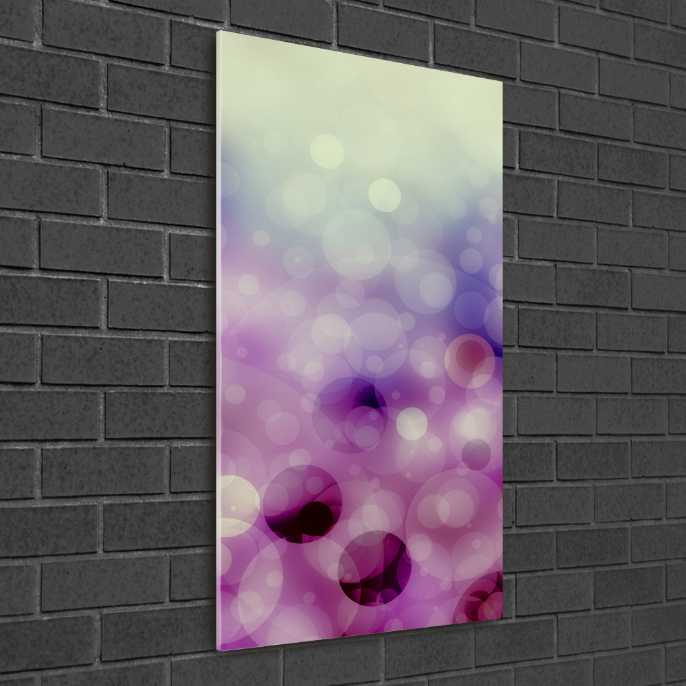 Acrylique tableau Cercles violets