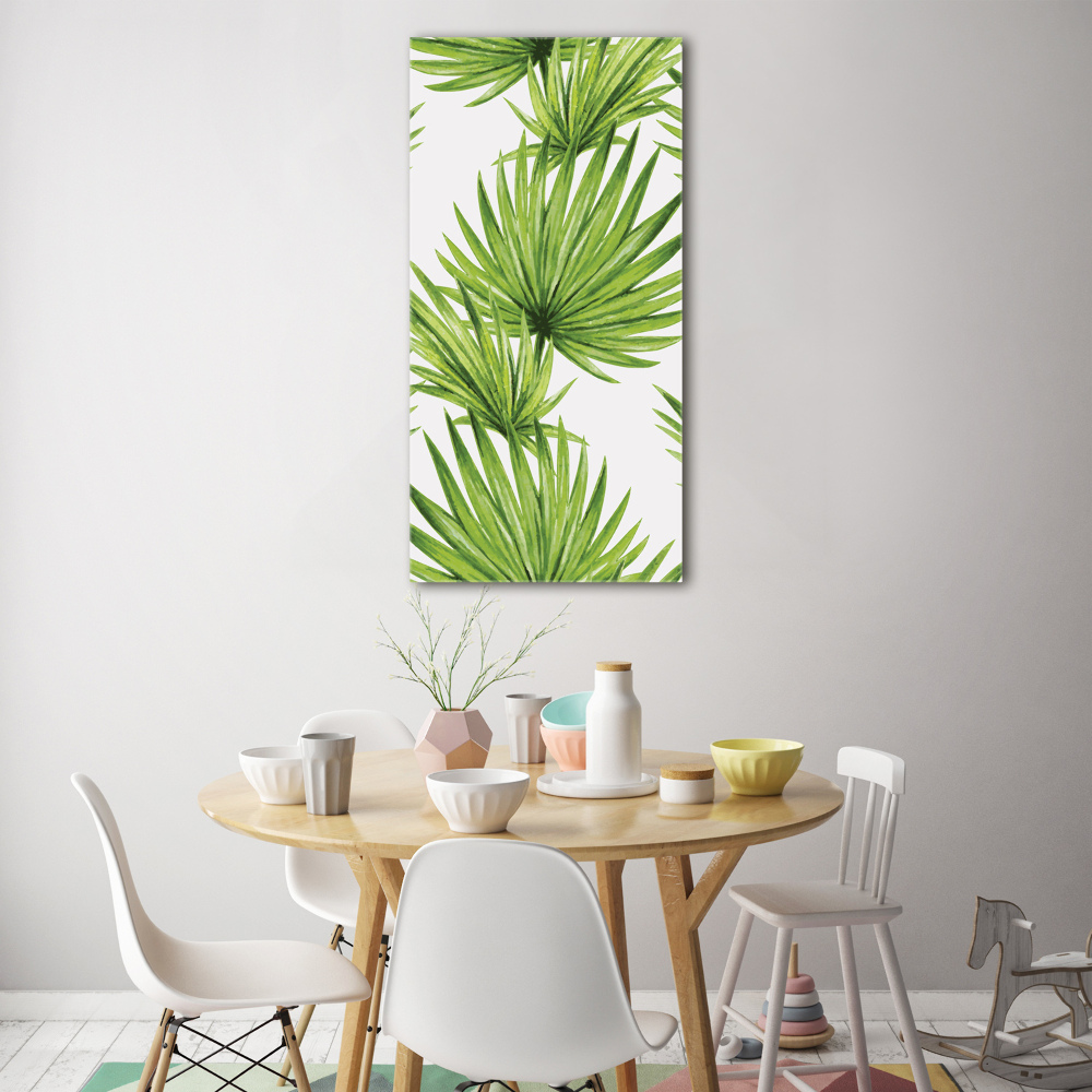 Acrylique tableau Feuilles tropicales