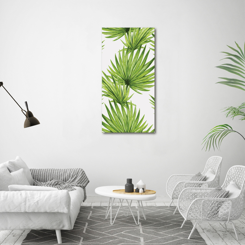 Acrylique tableau Feuilles tropicales