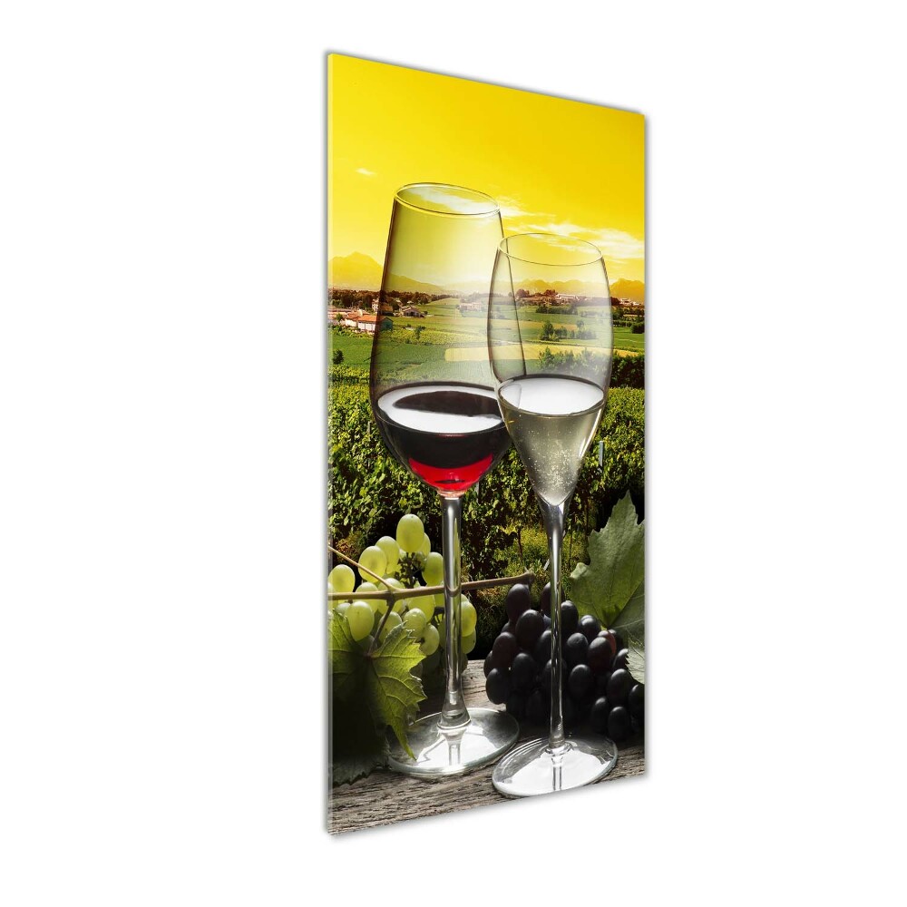 Tableau sur verre acrylique Vin et raisins