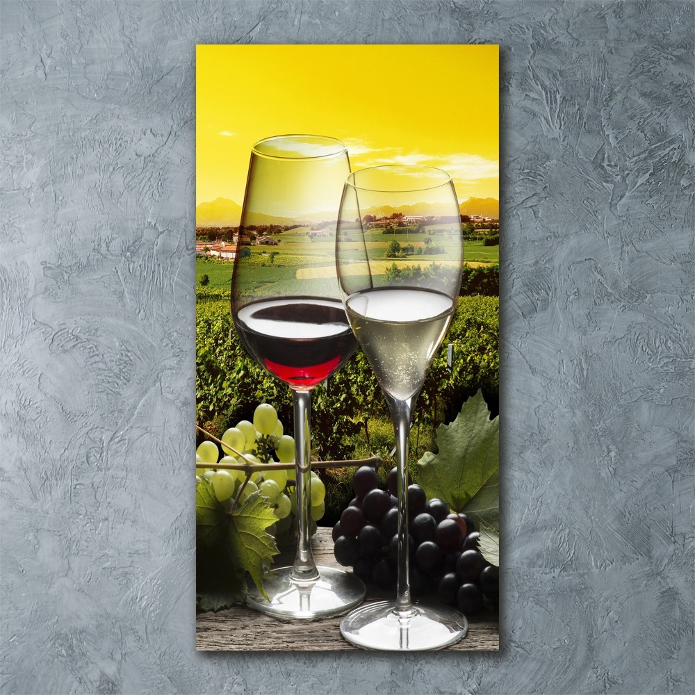 Tableau sur verre acrylique Vin et raisins