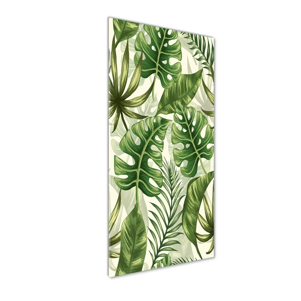 Acrylique tableau Feuilles exotiques