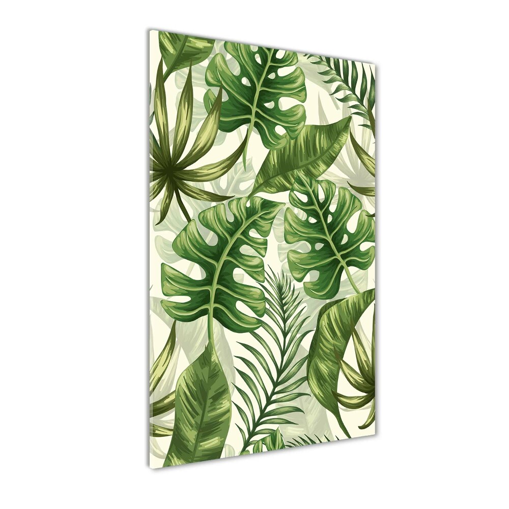 Acrylique tableau Feuilles exotiques