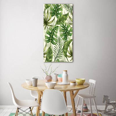 Acrylique tableau Feuilles exotiques