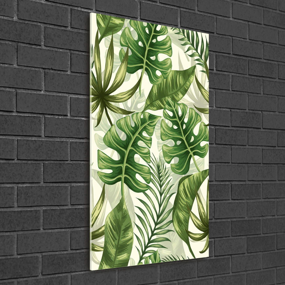 Acrylique tableau Feuilles exotiques