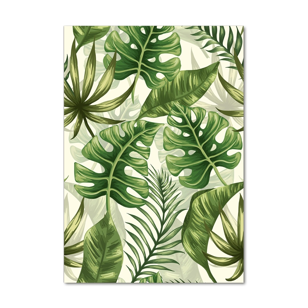 Acrylique tableau Feuilles exotiques