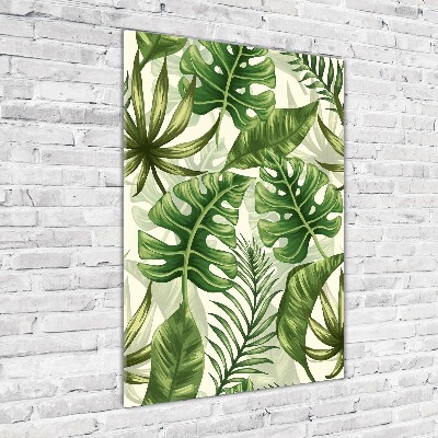 Acrylique tableau Feuilles exotiques