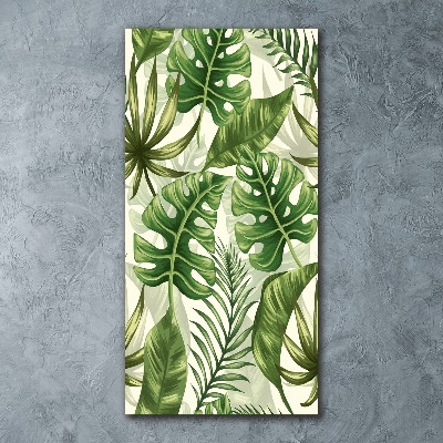 Acrylique tableau Feuilles exotiques