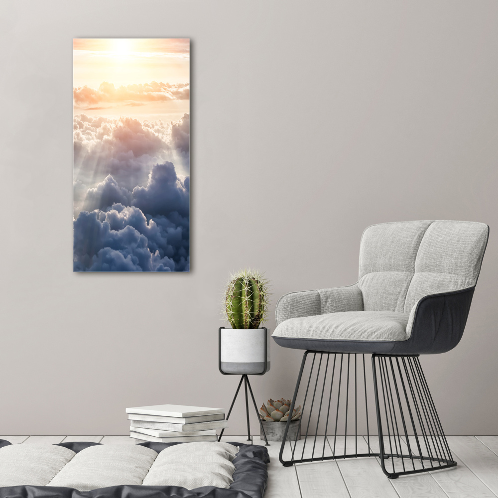 Tableau sur verre acrylique Vol au-dessus des nuages