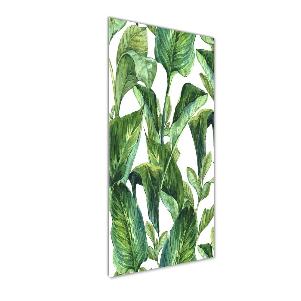 Tableau sur verre acrylique Feuilles tropicales plantes