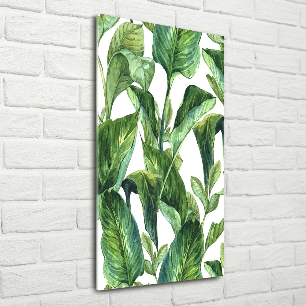 Tableau sur verre acrylique Feuilles tropicales plantes