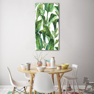 Tableau sur verre acrylique Feuilles tropicales plantes