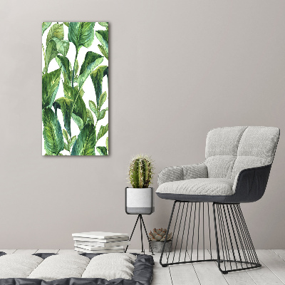 Tableau sur verre acrylique Feuilles tropicales plantes