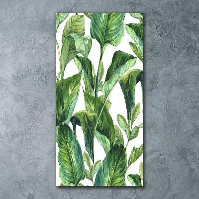 Tableau sur verre acrylique Feuilles tropicales plantes