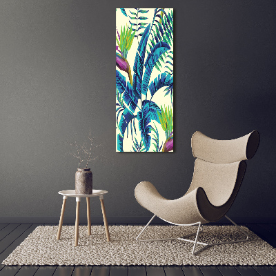 Tableau sur verre acrylique Feuilles exotiques