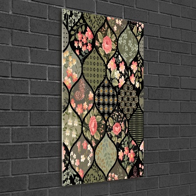 Tableau verre acrylique Design floral