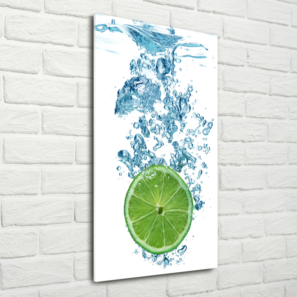 Acrylique tableau Citron vert sous l'eau