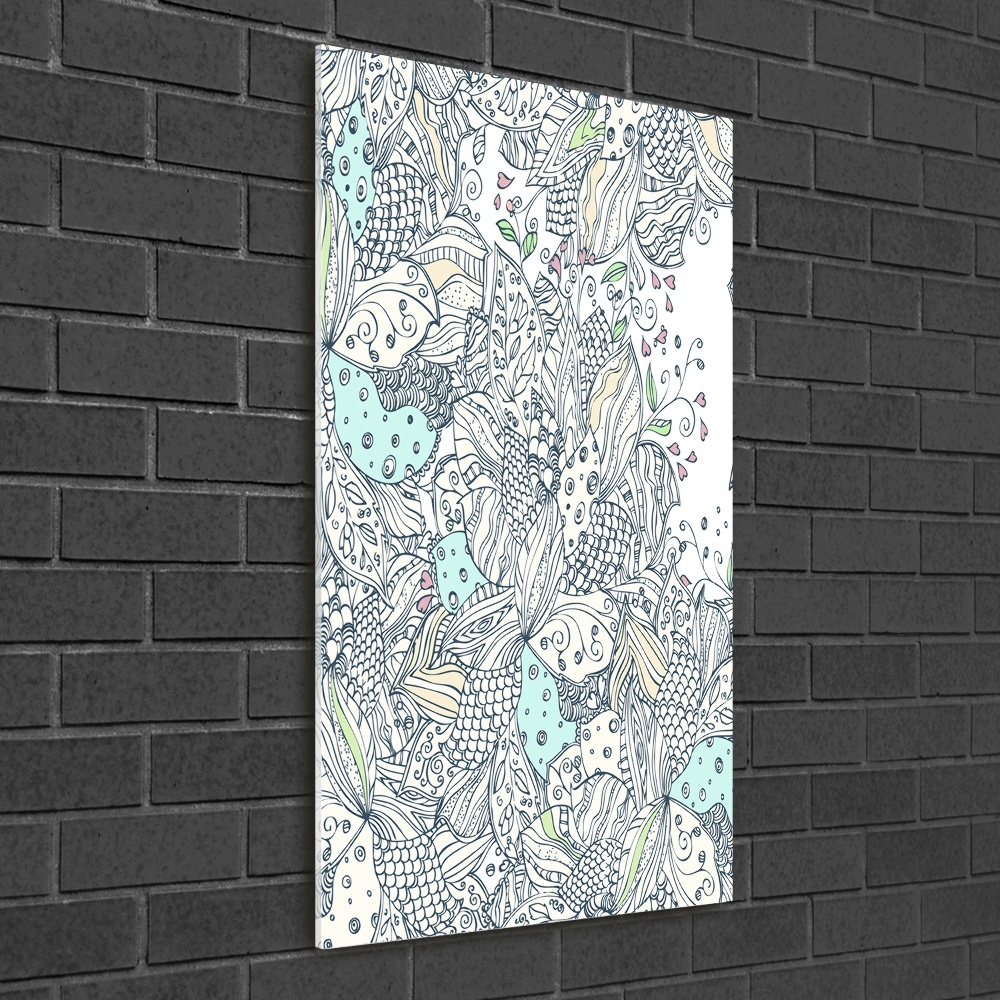 Acrylique tableau Design floral