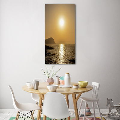 Tableau acrylique Coucher de soleil sur la mer