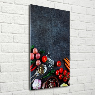 Acrylique tableau Légumes et épices