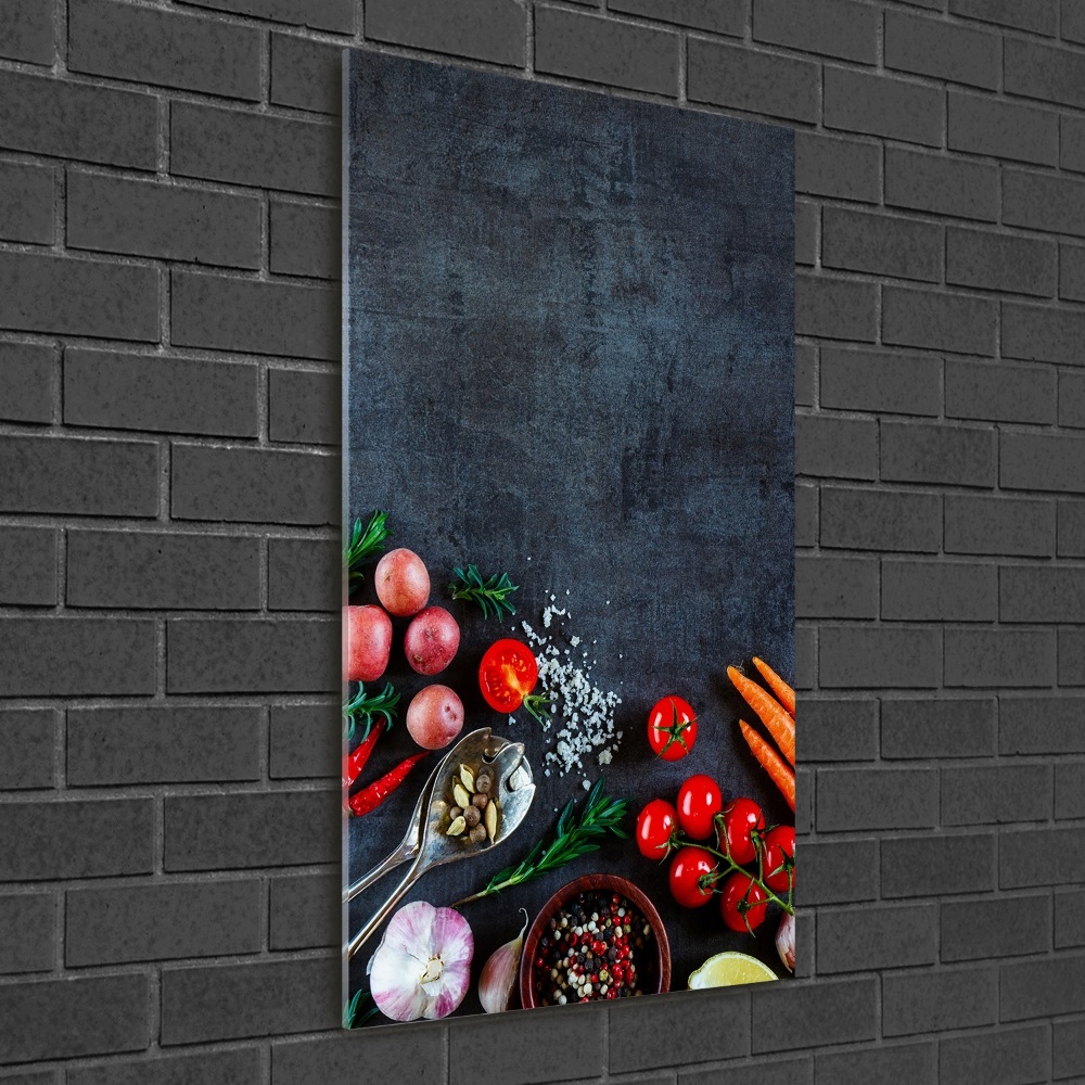 Acrylique tableau Légumes et épices