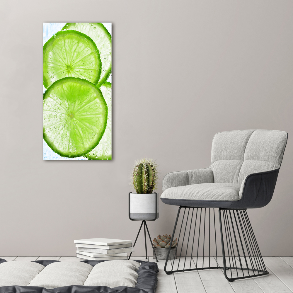 Tableau en acrylique Citron vert sous l'eau