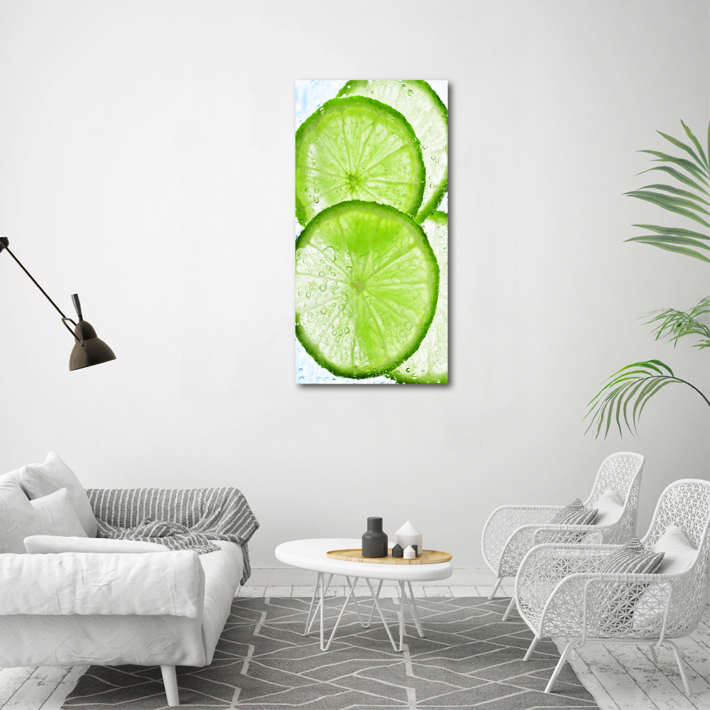 Tableau en acrylique Citron vert sous l'eau