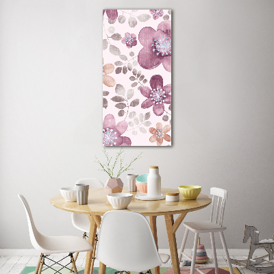 Tableau verre acrylique Motifs floraux