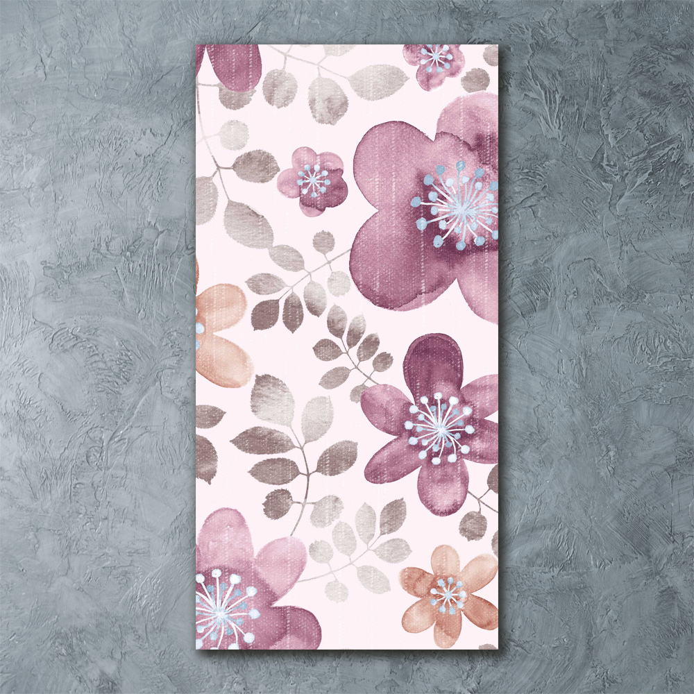 Tableau verre acrylique Motifs floraux