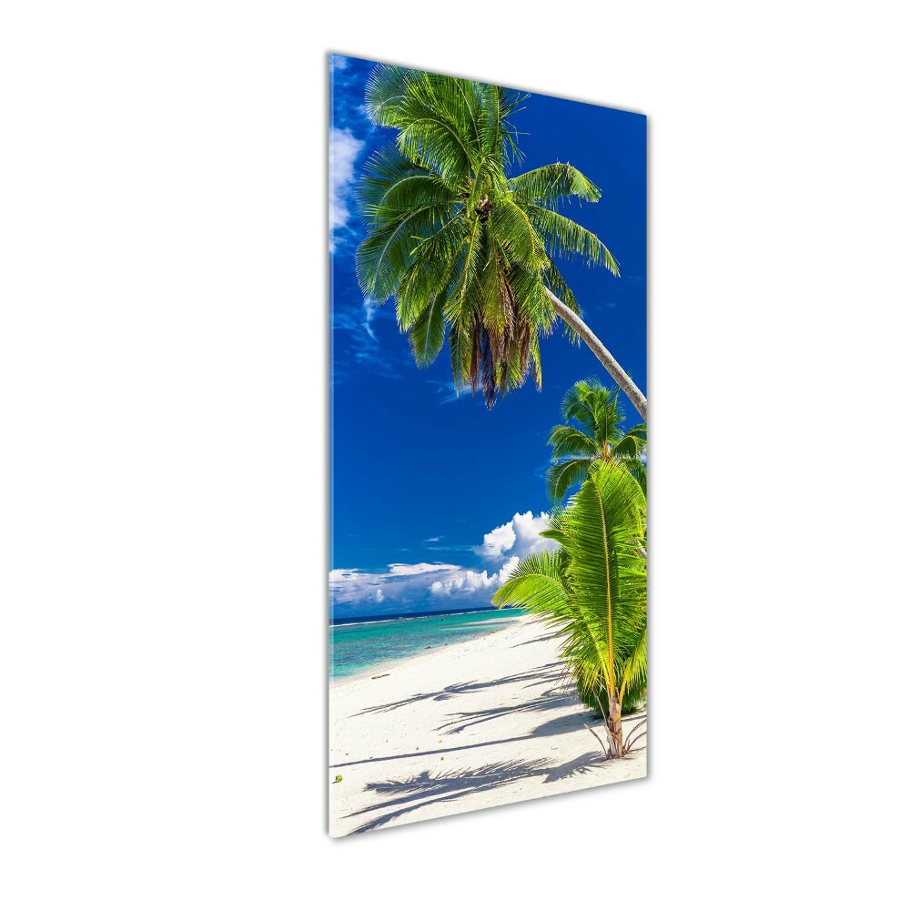 Acrylique tableau Plage exotique palmiers