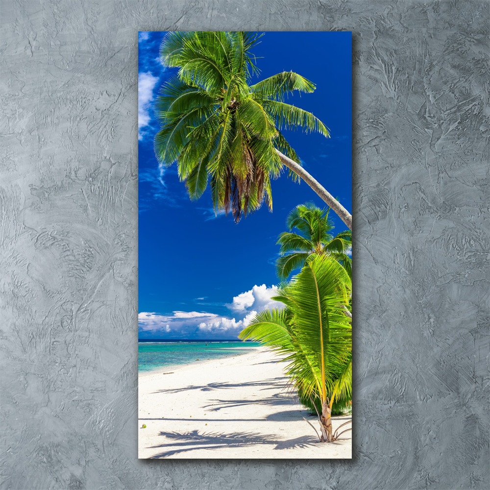 Acrylique tableau Plage exotique palmiers