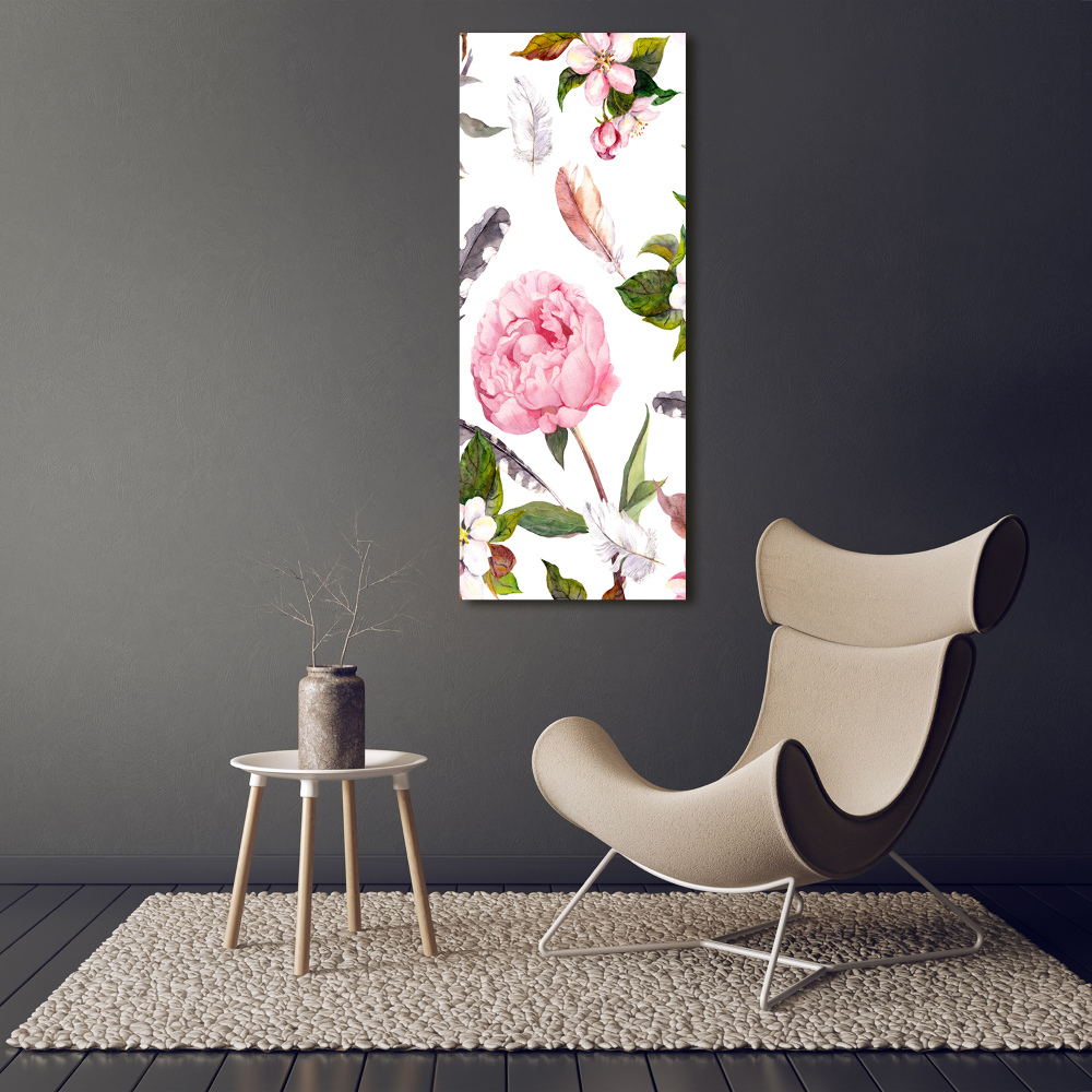 Tableau sur verre acrylique Décoration florale