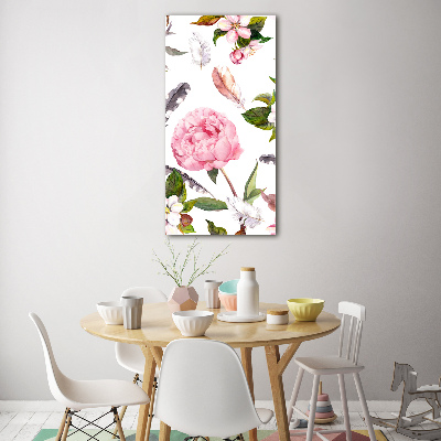 Tableau sur verre acrylique Décoration florale