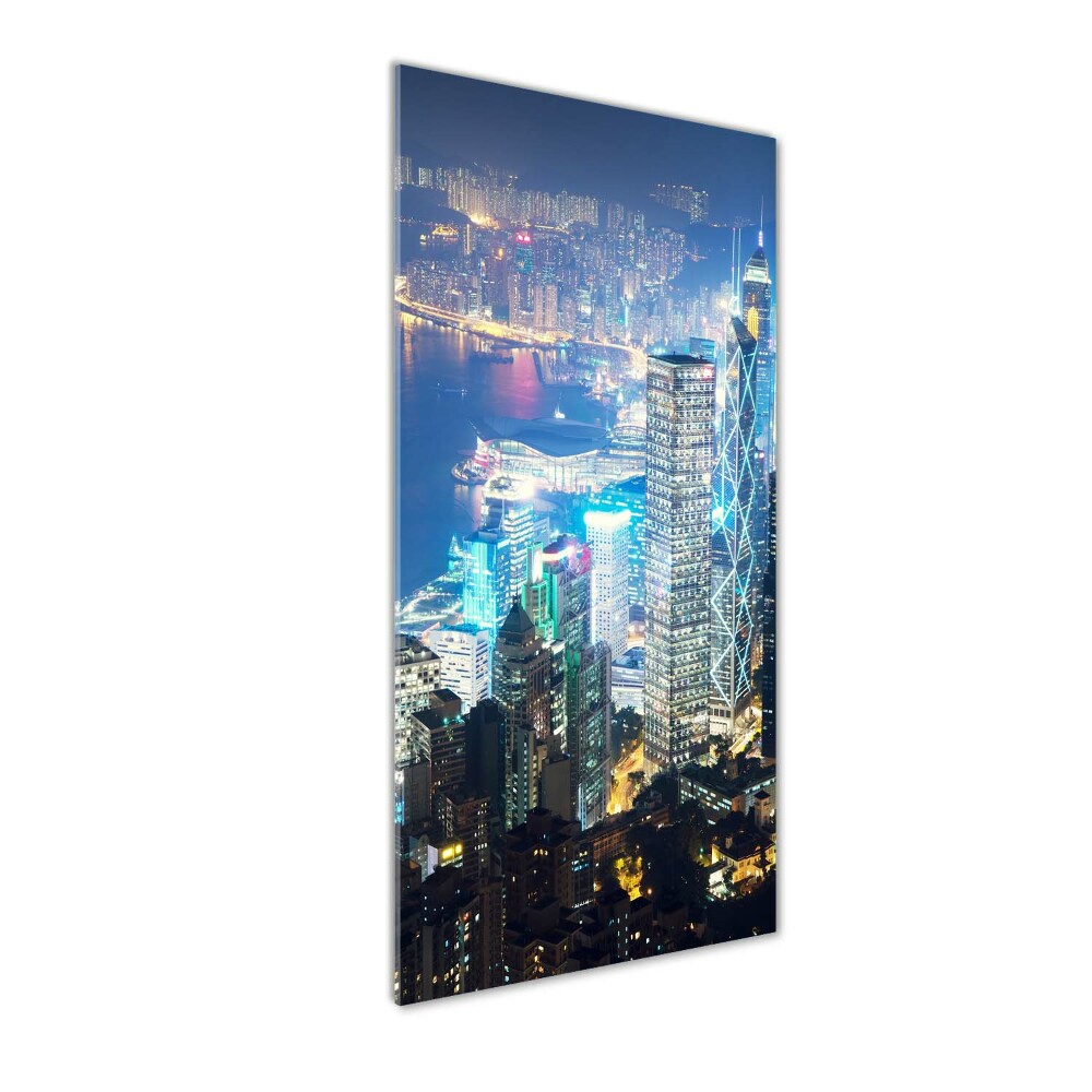 Acrylique tableau Hong Kong de nuit