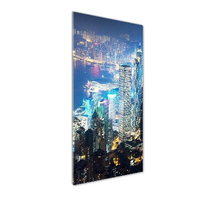 Acrylique tableau Hong Kong de nuit