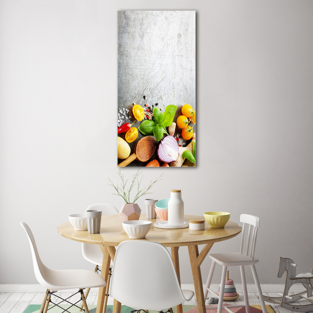 Tableau sur verre acrylique Légumes