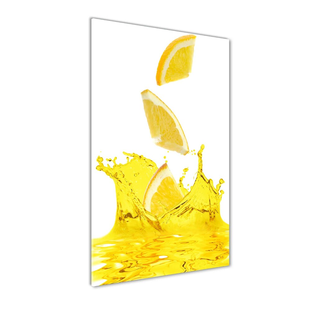 Tableau verre acrylique Jus de citron