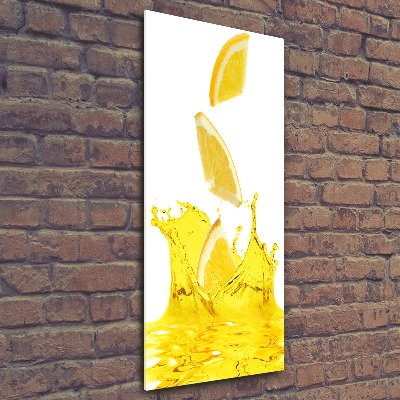 Tableau verre acrylique Jus de citron