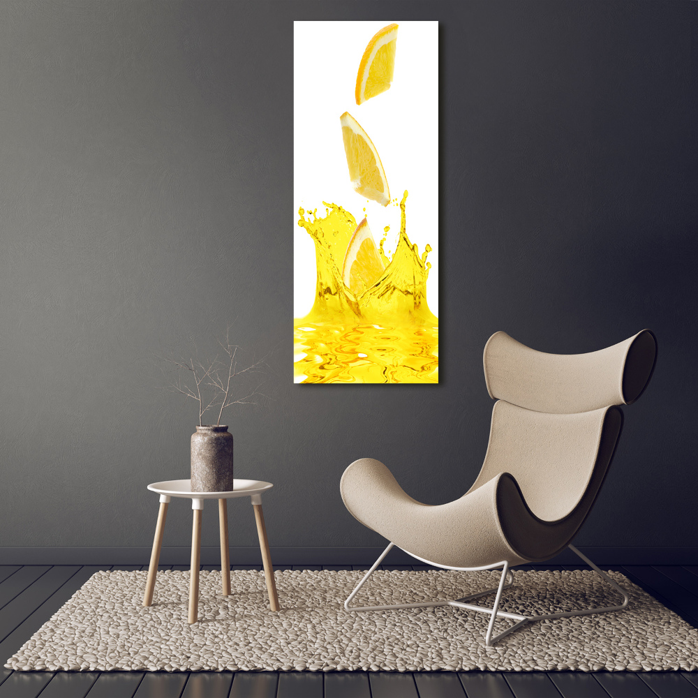 Tableau verre acrylique Jus de citron