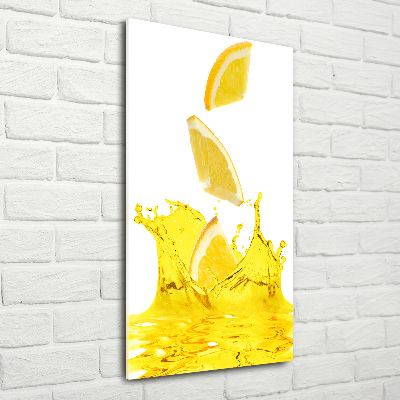 Tableau verre acrylique Jus de citron