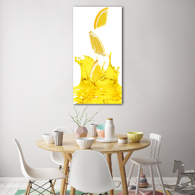 Tableau verre acrylique Jus de citron