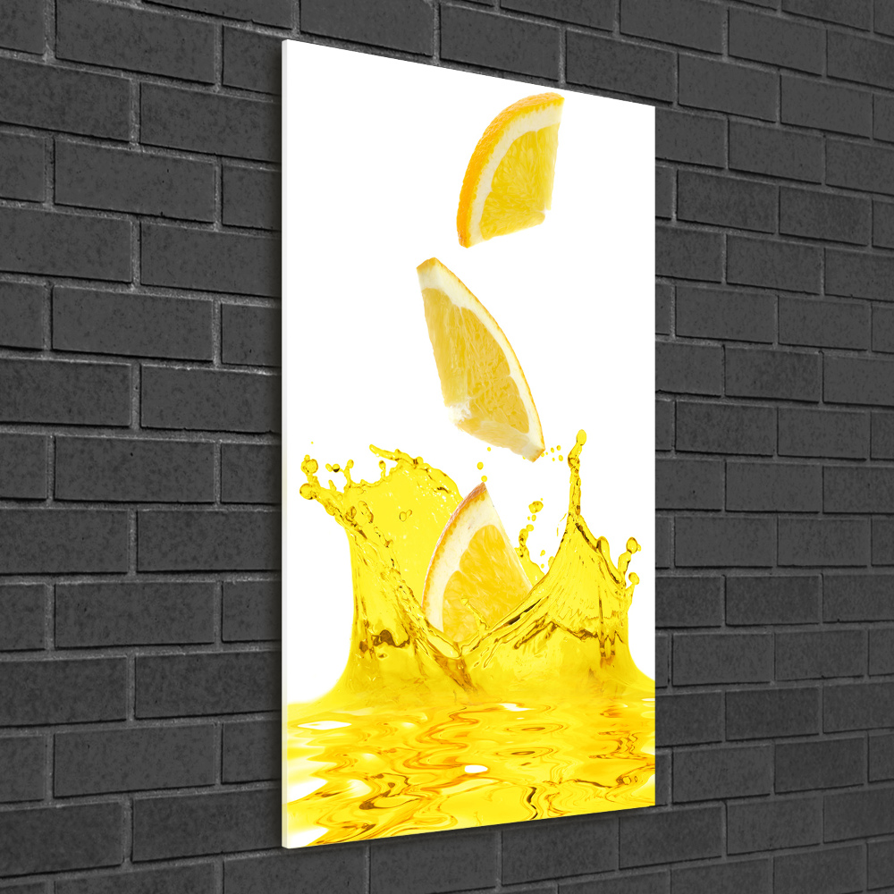 Tableau verre acrylique Jus de citron