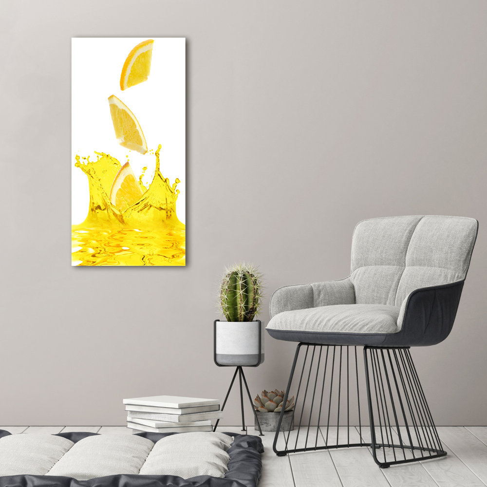 Tableau verre acrylique Jus de citron