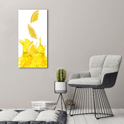 Tableau verre acrylique Jus de citron