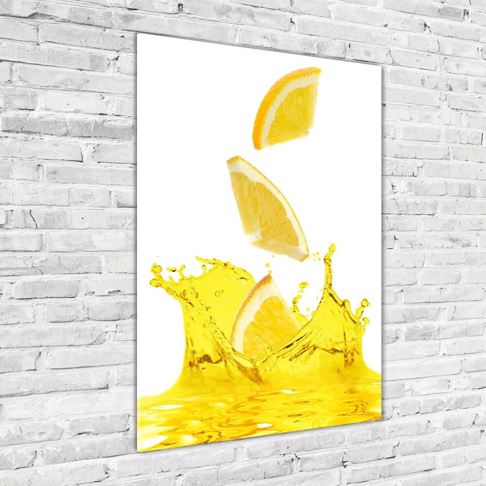 Tableau verre acrylique Jus de citron