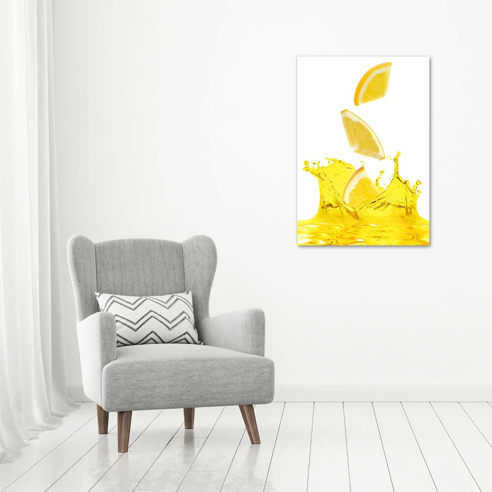 Tableau verre acrylique Jus de citron