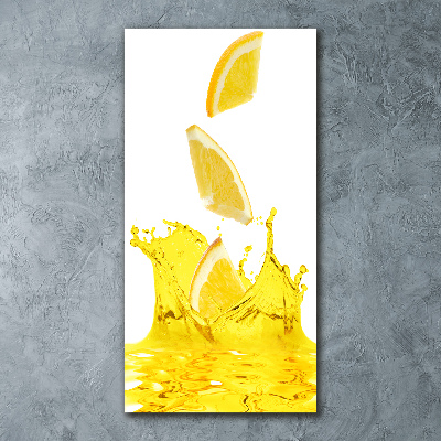 Tableau verre acrylique Jus de citron