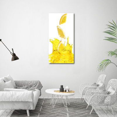 Tableau verre acrylique Jus de citron