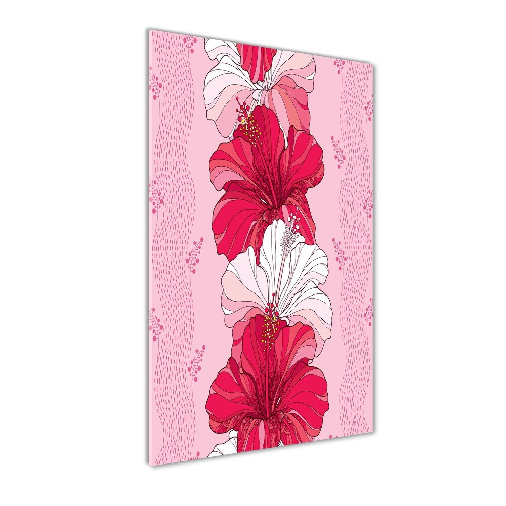 Tableau verre acrylique Hibiscus