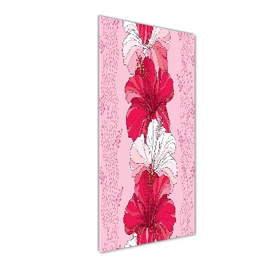 Tableau verre acrylique Hibiscus